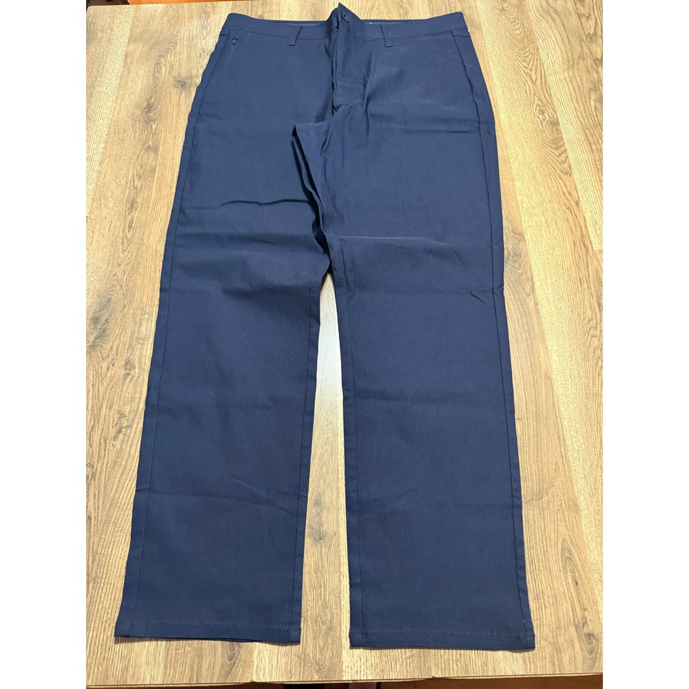 Weatherproof Pants Mens Size 38x32 Navy Blue Vintage Chino Straight Leg Stretch